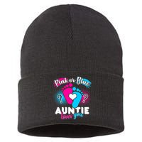 Pink Or Blue Auntie Loves You Sustainable Knit Beanie