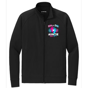 Pink Or Blue Auntie Loves You Stretch Full-Zip Cadet Jacket