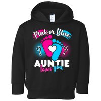 Pink Or Blue Auntie Loves You Toddler Hoodie