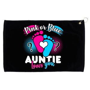 Pink Or Blue Auntie Loves You Grommeted Golf Towel