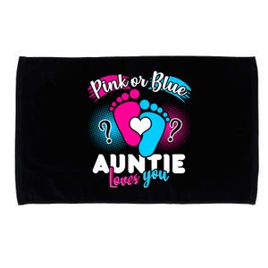 Pink Or Blue Auntie Loves You Microfiber Hand Towel