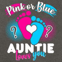 Pink Or Blue Auntie Loves You Cotton Canvas Backpack