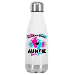 Pink Or Blue Auntie Loves You Stainless Steel Insulated Water Bottle