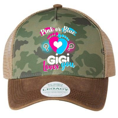 Pink Or Blue Gigi Loves You Baby Gender Reveal Legacy Tie Dye Trucker Hat