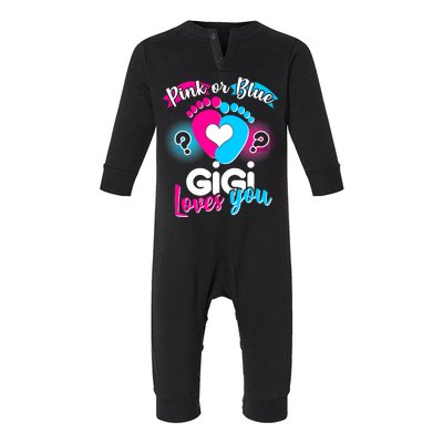 Pink Or Blue Gigi Loves You Baby Gender Reveal Infant Fleece One Piece