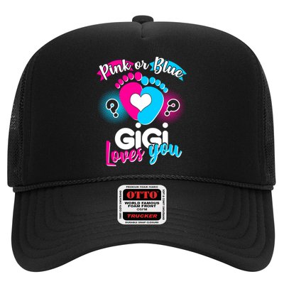 Pink Or Blue Gigi Loves You Baby Gender Reveal Trucker Hat