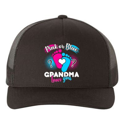 Pink or Blue Grandma Loves You Yupoong Adult 5-Panel Trucker Hat