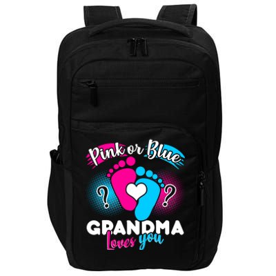 Pink or Blue Grandma Loves You Impact Tech Backpack