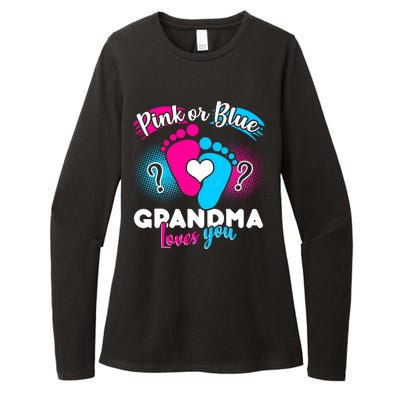 Pink or Blue Grandma Loves You Womens CVC Long Sleeve Shirt