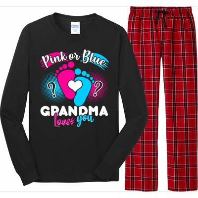 Pink or Blue Grandma Loves You Long Sleeve Pajama Set