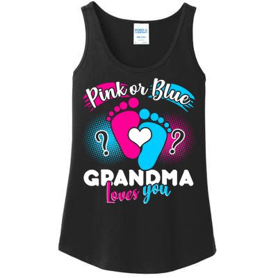 Pink or Blue Grandma Loves You Ladies Essential Tank