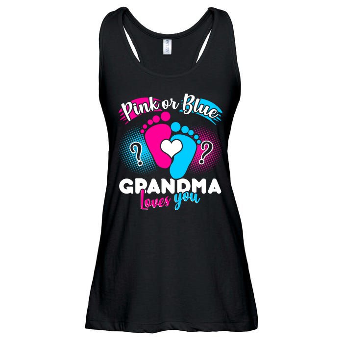 Pink or Blue Grandma Loves You Ladies Essential Flowy Tank