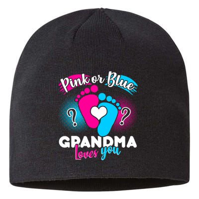 Pink or Blue Grandma Loves You Sustainable Beanie