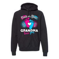 Pink or Blue Grandma Loves You Premium Hoodie