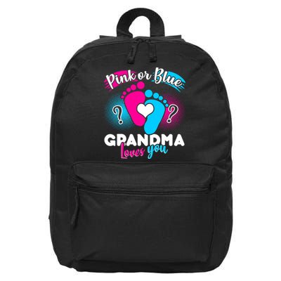 Pink or Blue Grandma Loves You 16 in Basic Backpack