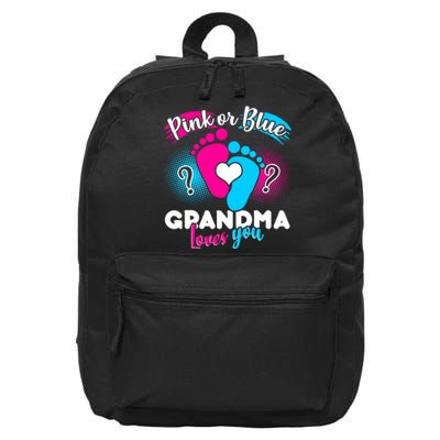 Pink or Blue Grandma Loves You 16 in Basic Backpack