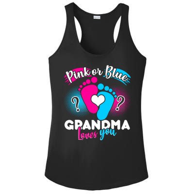 Pink or Blue Grandma Loves You Ladies PosiCharge Competitor Racerback Tank