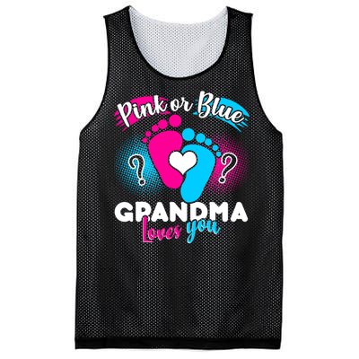 Pink or Blue Grandma Loves You Mesh Reversible Basketball Jersey Tank