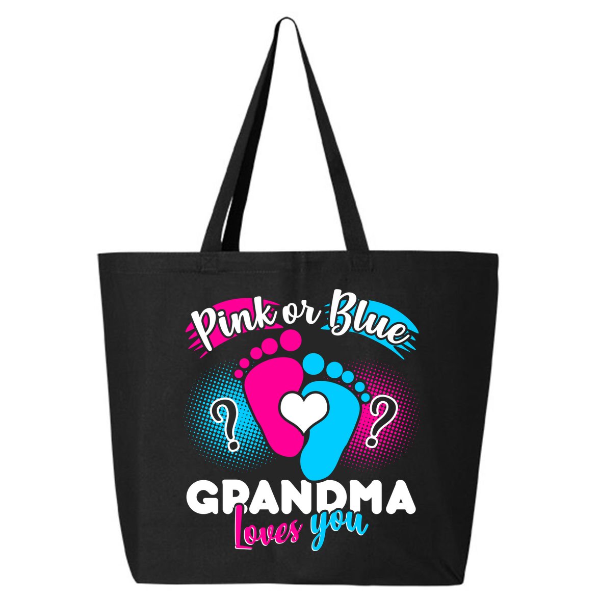 Pink or Blue Grandma Loves You 25L Jumbo Tote