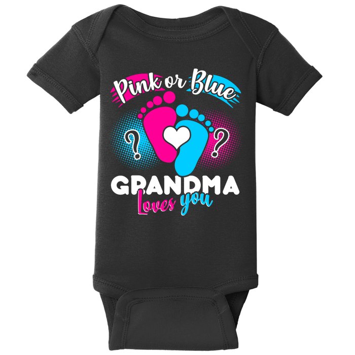 Pink or Blue Grandma Loves You Baby Bodysuit