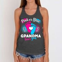 Pink or Blue Grandma Loves You Women's Knotted Racerback Tank