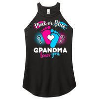 Pink or Blue Grandma Loves You Women's Perfect Tri Rocker Tank