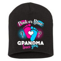 Pink or Blue Grandma Loves You Short Acrylic Beanie