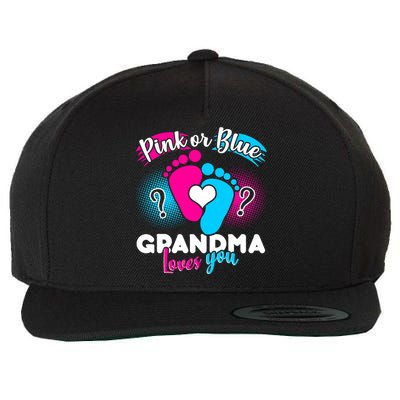 Pink or Blue Grandma Loves You Wool Snapback Cap