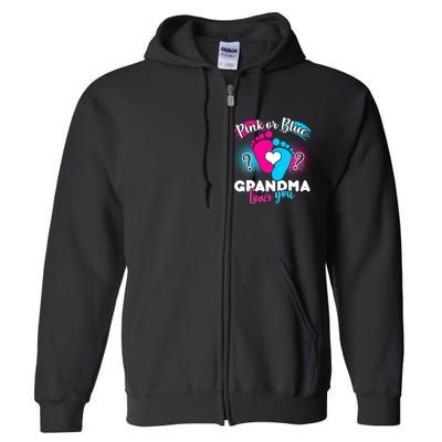 Pink or Blue Grandma Loves You Full Zip Hoodie