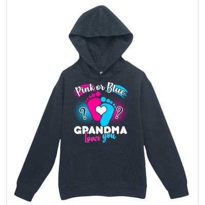 Pink or Blue Grandma Loves You Urban Pullover Hoodie