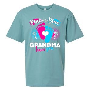 Pink or Blue Grandma Loves You Sueded Cloud Jersey T-Shirt