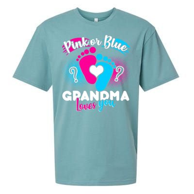 Pink or Blue Grandma Loves You Sueded Cloud Jersey T-Shirt