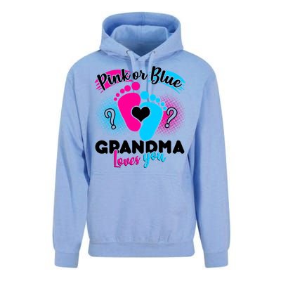 Pink or Blue Grandma Loves You Unisex Surf Hoodie