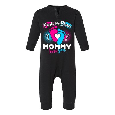 Pink or Blue Mommy Loves You Infant Fleece One Piece