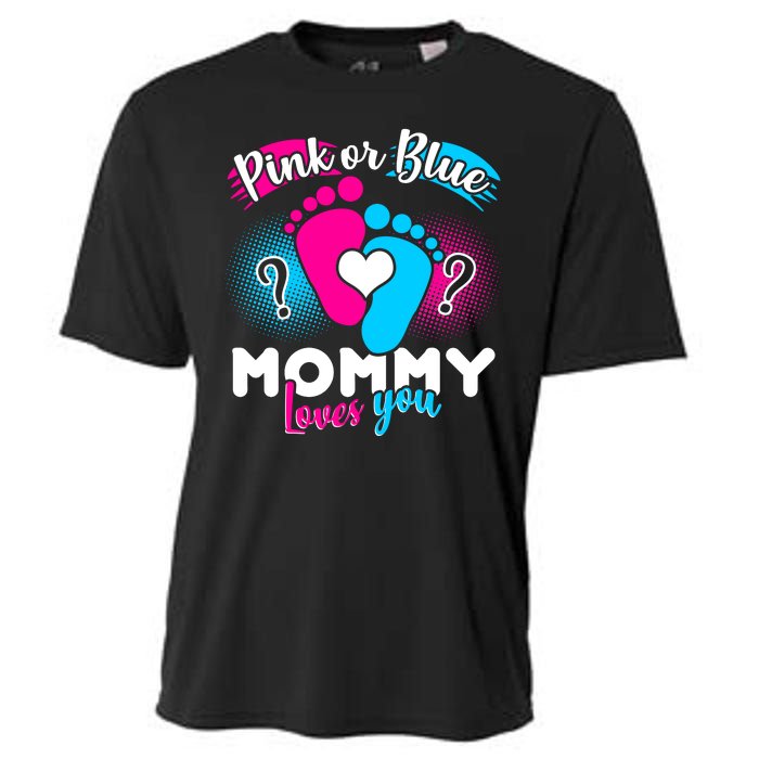 Pink or Blue Mommy Loves You Cooling Performance Crew T-Shirt