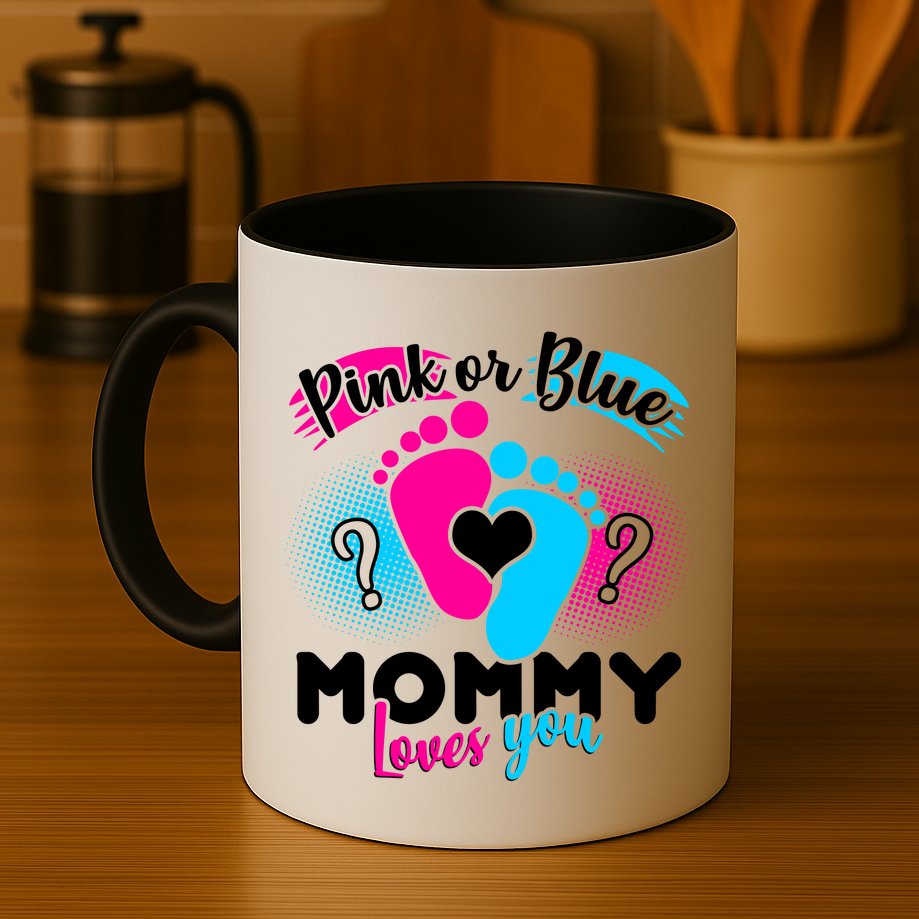 Pink or Blue Mommy Loves You Mug