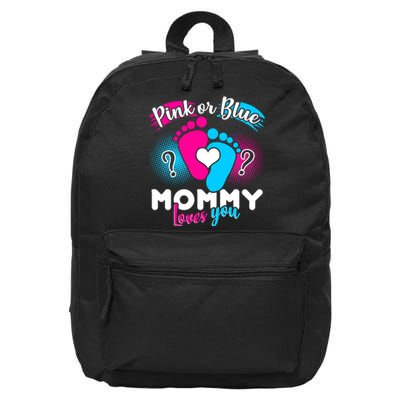 Pink or Blue Mommy Loves You 16 in Basic Backpack