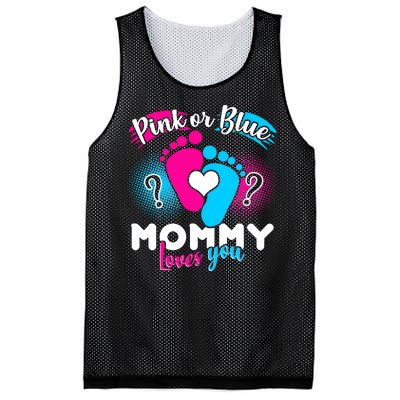 Pink or Blue Mommy Loves You Mesh Reversible Basketball Jersey Tank