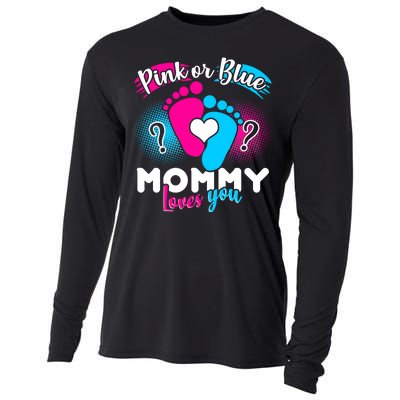 Pink or Blue Mommy Loves You Cooling Performance Long Sleeve Crew