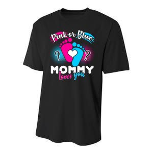 Pink or Blue Mommy Loves You Youth Performance Sprint T-Shirt