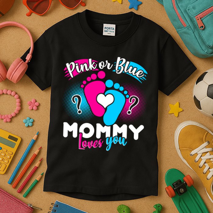 Pink or Blue Mommy Loves You Kids T-Shirt