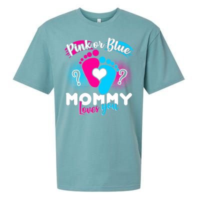 Pink or Blue Mommy Loves You Sueded Cloud Jersey T-Shirt