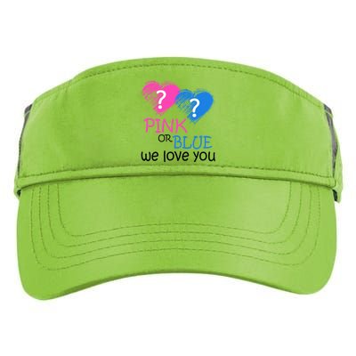 Pink or Blue We Love You Adult Drive Performance Visor