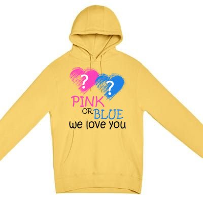 Pink or Blue We Love You Premium Pullover Hoodie