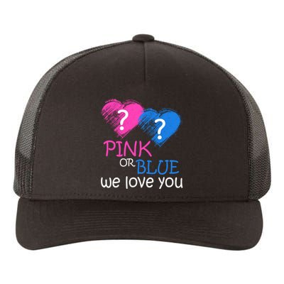 Pink or Blue We Love You Yupoong Adult 5-Panel Trucker Hat