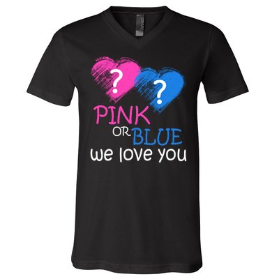 Pink or Blue We Love You V-Neck T-Shirt