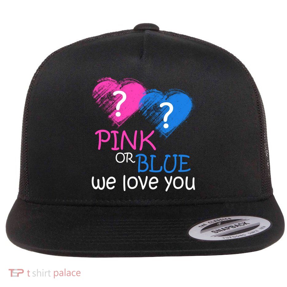 Pink or Blue We Love You Flatbill Hat
