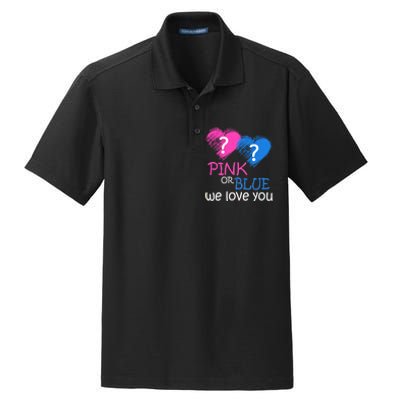 Pink or Blue We Love You Dry Zone Grid Polo