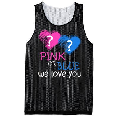 Pink or Blue We Love You Mesh Reversible Basketball Jersey Tank