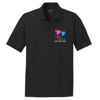 Pink or Blue We Love You PosiCharge RacerMesh Polo